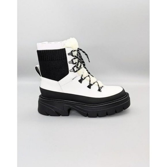 NIB Marc Fisher LTD Izuma Women's Lug Sole Bootie White Size 9 M (MSRP $259) - Picture 2 of 7